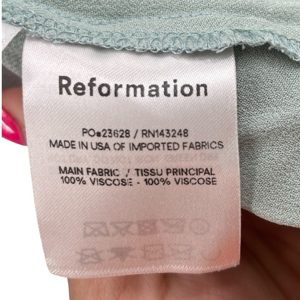 Reformation Dress Winslow Maxi Medium Sage Green NWI - Picture 5 of 9